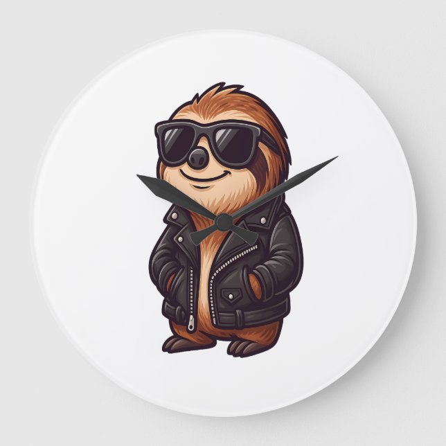 Sloth Chill Mood Large Clock (Front)