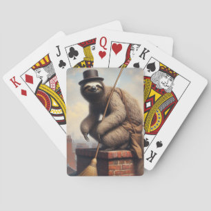Sloth Chimney Sweep Playing Cards