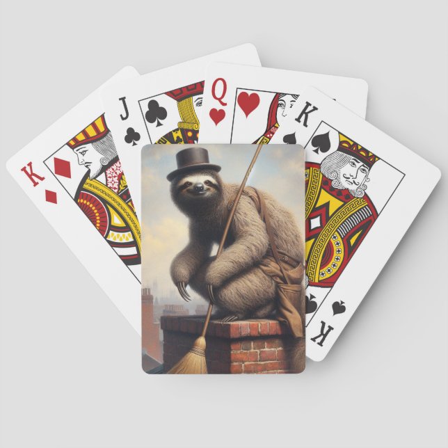 Sloth Chimney Sweep Playing Cards (Back)