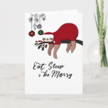 Sloth Christmas Card<br><div class="desc">Add your custom wording to this design by using the "Edit this design template" boxes on the right hand side of the item, or click the blue "Customize it" button to arrange the text, change the fonts and colours and to also add additional information or images to this design. If...</div>