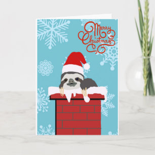 Sloth Christmas Card