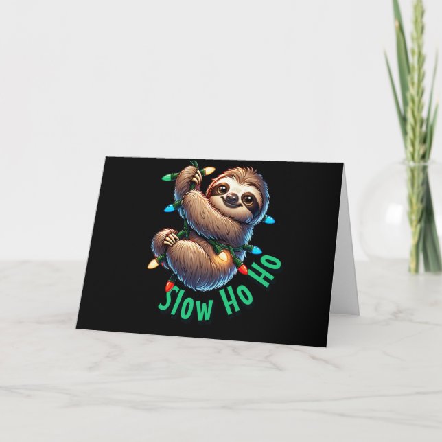 Sloth Christmas Card (Front)