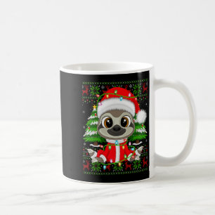 Sloth Christmas Lights Santa Costume Ugly Xmas Swe Coffee Mug
