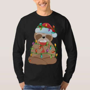 Sloth Christmas Lights Sloth Xmas T-Shirt