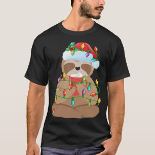 Sloth Christmas Lights Sloth Xmas T-Shirt