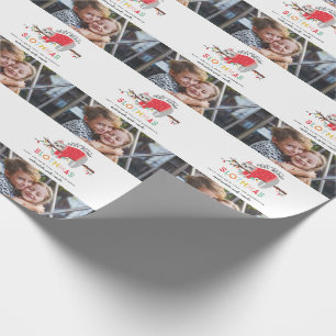Sloth christmas photo wrapping paper