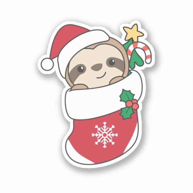 Sloth Christmas Snow Winter Animals Sloths (Front)