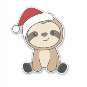 Sloth Christmas Snow Winter Animals Sloths Classic