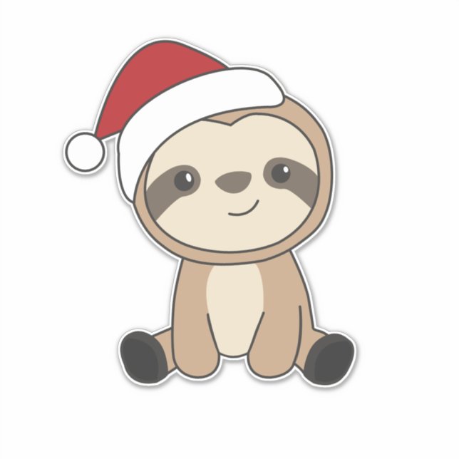 Sloth Christmas Snow Winter Animals Sloths Classic (Front)