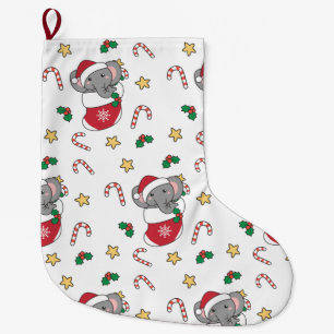 Sloth Christmas Snow Winter Animals Sloths Classic Large Christmas Stocking