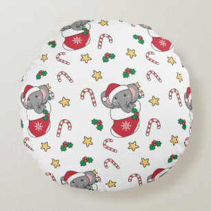 Sloth Christmas Snow Winter Animals Sloths Classic Round Cushion