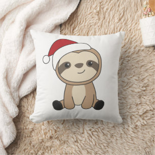 Sloth Christmas Snow Winter Animals Sloths Cushion