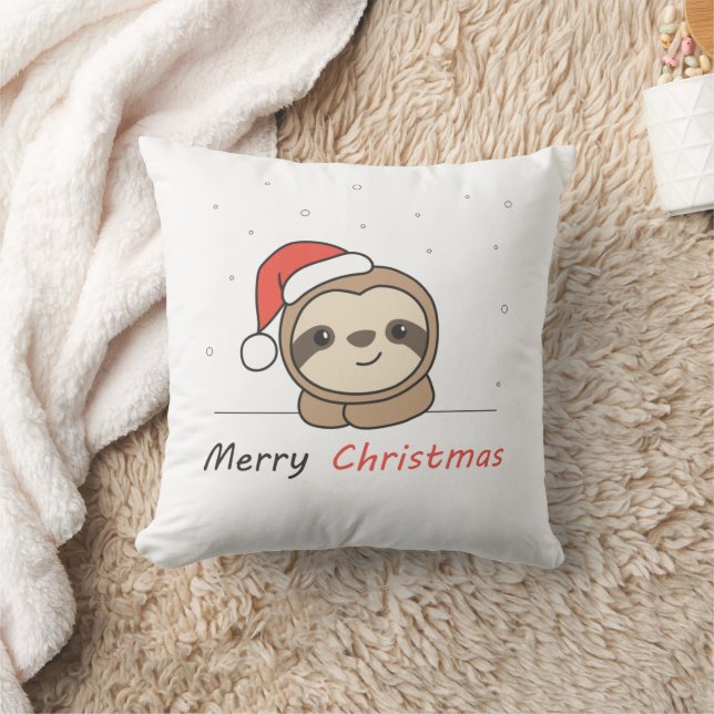 Sloth Christmas Snow Winter Animals Sloths Cushion (Blanket)