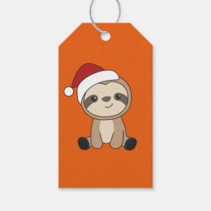 Sloth Christmas Snow Winter Animals Sloths Gift Ta Tags
