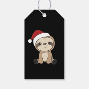 Sloth Christmas Snow Winter Animals Sloths Gift Ta Tags