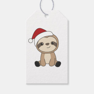 Sloth Christmas Snow Winter Animals Sloths Gift Ta Tags