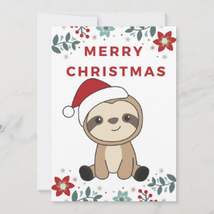 Sloth Christmas Snow Winter Animals Sloths Holiday