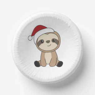 Sloth Christmas Snow Winter Animals Sloths Mug Bab Paper Plate