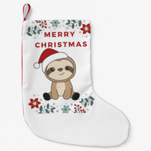 Sloth Christmas Snow Winter Animals Sloths Small Christmas Stocking