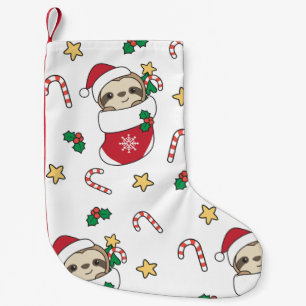 Sloth Christmas Snow Winter Animals Sloths Small Christmas Stocking