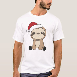 Sloth Christmas Snow Winter Animals Sloths T-Shirt