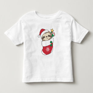 Sloth Christmas Snow Winter Animals Sloths Toddler T-Shirt