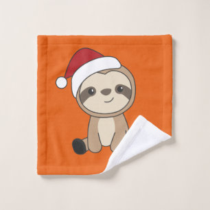 Sloth Christmas Snow Winter Animals Sloths Wash Cl Cloth