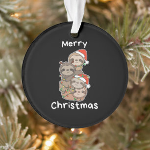 Sloth Christmas Tree Christmas Animals Sloths Ornament