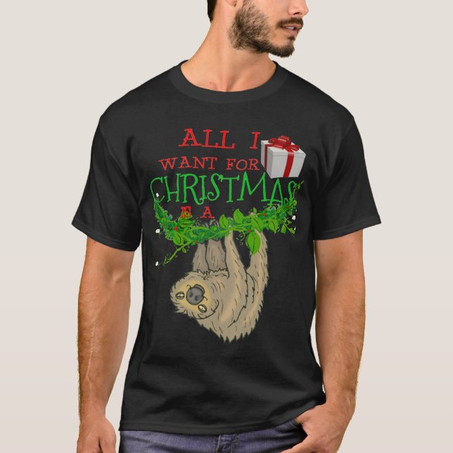Sloth Christmas Tshirt Gift (Front)