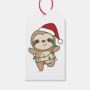 Sloth Christmas Winter Animals Sloths Gift Tags