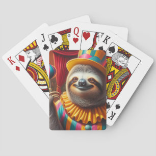 Sloth Clown Playing Cards