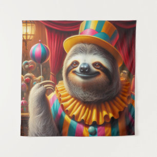 Sloth Clown Tapestry
