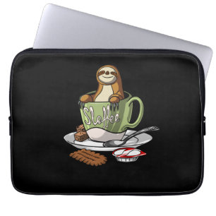 Sloth Coffee Sloffee Lover Animal Sloffee Laptop Sleeve