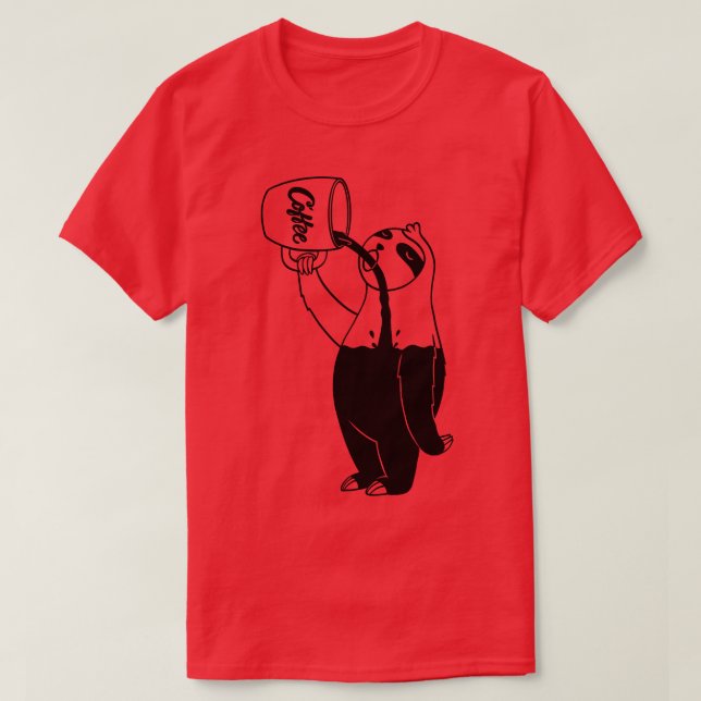 Sloth Coffee T-Shirt (Design Front)