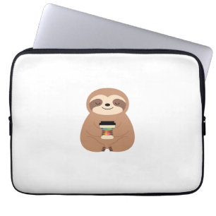 Sloth Coffee Time Classic T-Shirt Laptop Sleeve