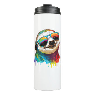 Sloth Colourful Sloth Outfit Mens Sloth Lover T-Sh Thermal Tumbler
