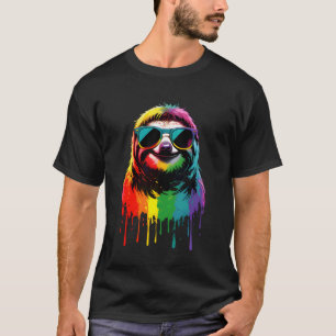Sloth Colourful Watercolor Funny Sloth Lover for M T-Shirt