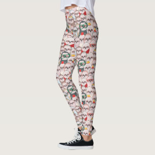 Sloth Comic Pattern Leggings
