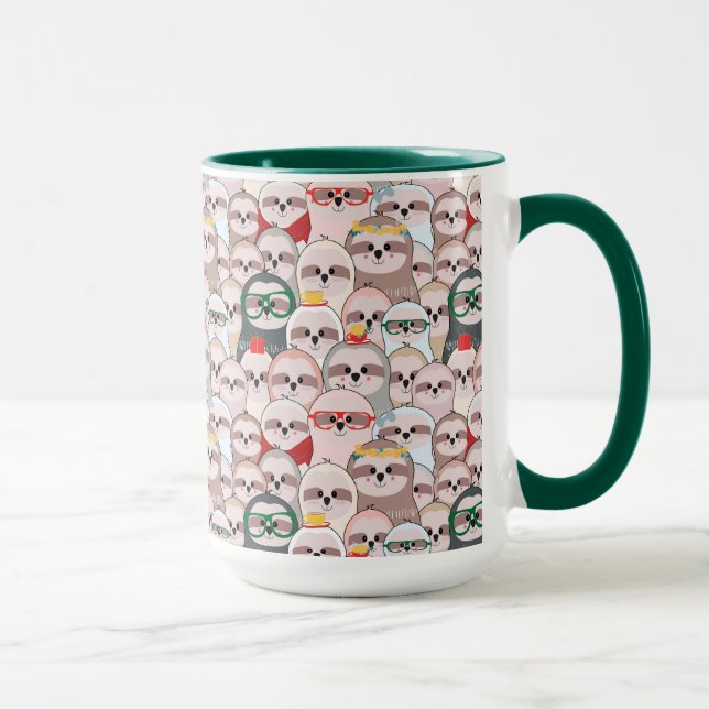 Sloth Comic Pattern Mug (Right)