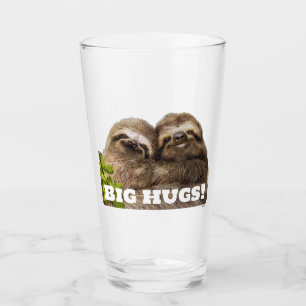 Sloth Couple Glass