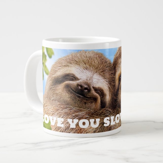 Sloth Couple Large Coffee Mug (Front Left)