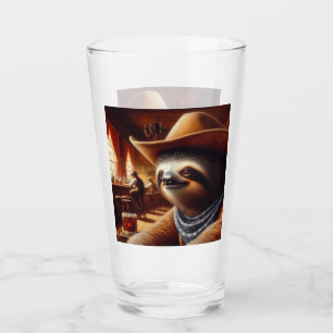 Sloth Cowboy in Saloon Glass