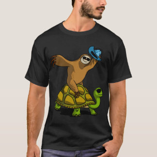 Sloth Cowboy Ridingurtle vintage T-Shirt