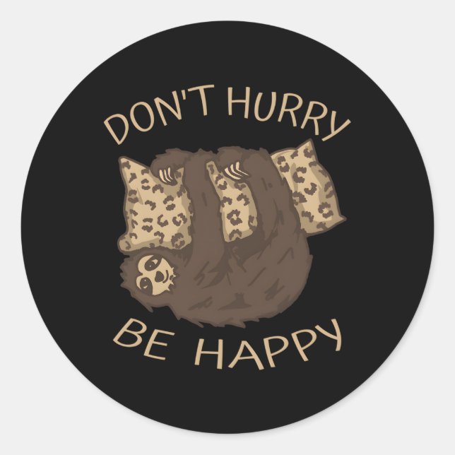 Sloth Cuddles Classic Round Sticker (Front)
