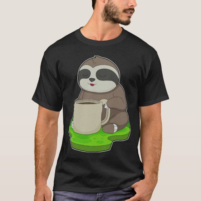 Sloth Cup Coffee T-Shirt (Front)