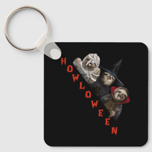 Sloth Custom Happy Halloween Shirt Sloth Graphic Key Ring