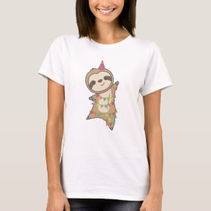 Sloth Cute Animals For Kids Funny Birthday T-Shirt
