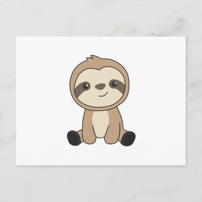 Sloth Cute Animals For Kids Funny Sloths Postcard (Front)