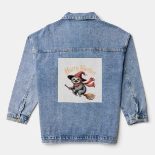 Sloth Cute Halloween Witch Funny Essential T-Shirt Denim Jacket