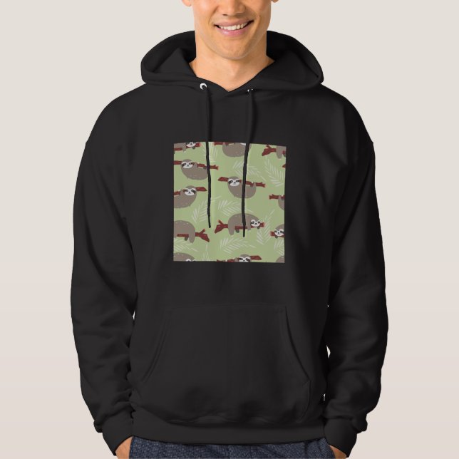 Sloth Cute Seamless Hoodie (Front)